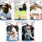 1988 Fleer Update Cleveland Indians Team Set-5 Cards