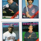 1988 Topps Traded Cleveland Indians Team Set-4 Cards