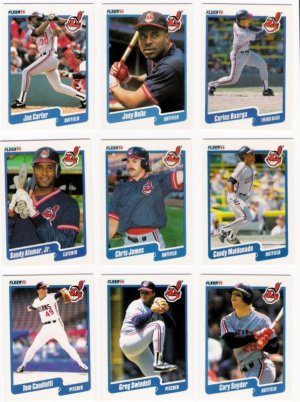 1990 Fleer Regular & Update Cleveland Indians-29 Cds