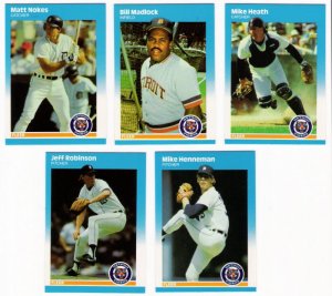 1987 Fleer Update Detroit Tigers Team-5 Cards