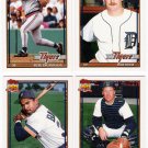 1991 Topps Traded Detroit Tigers Team Set-4 Cards
