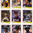 1982 Donruss Houston Astros Team Set-23 Cards