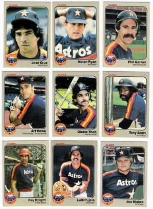 1983 Fleer Houston Astros Team Set-25 Cards