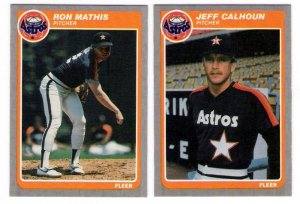 1985 Fleer Update Houston Astros Team Set-2 Cards