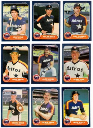 1986 Fleer Houston Astros Team Set-23 Cards