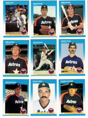 1987 Fleer Houston Astros Team Set-24 Cards