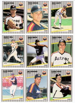 1989 Fleer Houston Astros Team Set-23 Cards