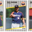 1989 Fleer Update Houston Astros Team-3 Cards