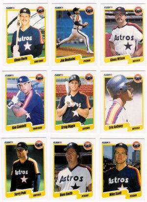 1990 Fleer Regular & Update Houston Astros-25 Cds