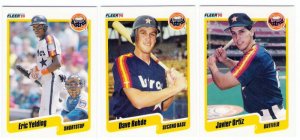 1990 Fleer Update Houston Astros-3 Cards