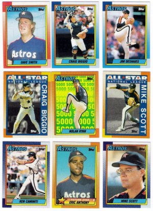 1990 Topps Houston Astros Team Set-29 Cards
