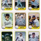 1981 Fleer Kansas City Royals Team Set-26 Cards