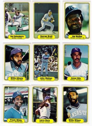 1982 Fleer Kansas City Royals Team Set-24 Cards