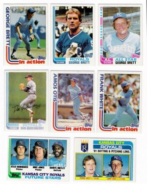 1982 Topps Kansas City Royals Team Set-28 Cards