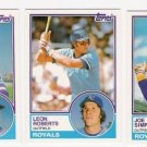 1983 Topps Traded Kansas City Royals Team Set-3 Cards