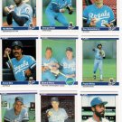 1984 Fleer Kansas City Royals Team Set-26 Cards