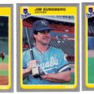 1985 Fleer Update Kansas City Royals Team Set-3 Cards