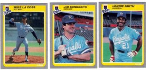 1985 Fleer Update Kansas City Royals Team Set-3 Cards