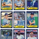 1986 Fleer Kansas City Royals Team Set-25 Cards