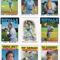 1986 Topps Kansas City Royals Team Set-29 Cards