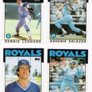 1986 Topps Traded Kansas City Royals Team Set-4 Cards