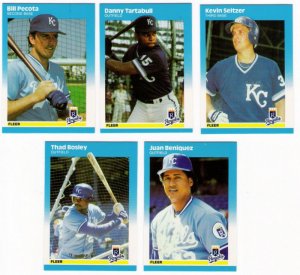 1987 Fleer Update Kansas City Royals Team-5 Cards