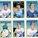 1988 Topps Traded Kansas City Royals Team Set-6 Cards