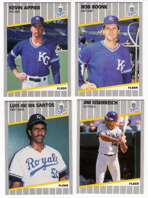1989 Fleer Update Kansas City Royals Team-4 Cards