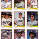 1982 Donruss Los Angeles Dodgers Set-25 Cards