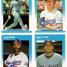 1987 Fleer Update Los Angeles Dodgers-4 Cards