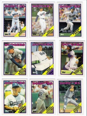 1988 Topps Los Angeles Dodgers Set-30 Cards