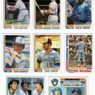 1982 Topps Milwaukee Brewers Team Set-28 Cards
