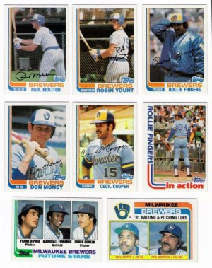 1982 Topps Milwaukee Brewers Team Set-28 Cards