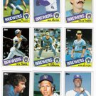 1985 Topps Milwaukee Brewers Team Set-29 Cards