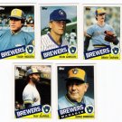 1985 Topps Traded Milwaukee Brewers Team Set-5 Cards