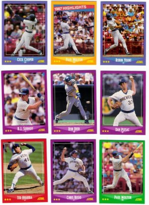 1988 Score Milwaukee Brewers Team Set-27 Cards