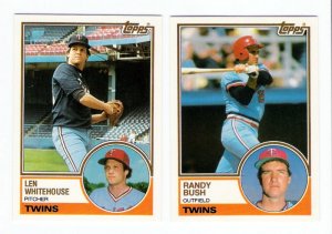 1983 Topps Traded Minnesota Twins Team Set-2 Cards