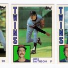 1984 Topps Traded Minnesota Twins Team Set-3 Cards
