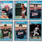 1985 Fleer Update Minnesota Twins Team Set-6 Cards
