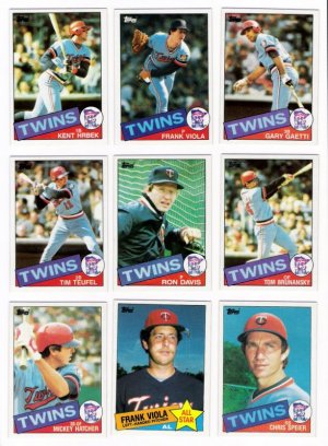 1985 Topps Minnesota Twins Team Set-29 Cards (No Puckett)