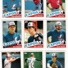 1985 Topps Traded Montreal Expos Team Set-9 Cards