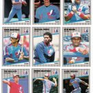 1989 Fleer Montreal Expos Team Set-25 Cards