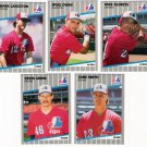 1989 Fleer Update Montreal Expos Team-5 Cards