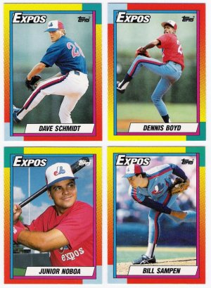 1990 Topps Traded Montreal Expos Team Set-4 Cards