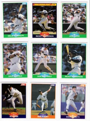 1989 Score New York Yankees Team Set-26 Cards