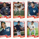 1990 Fleer Update New York Yankees-6 Cards