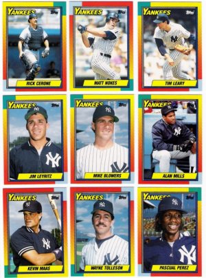 1990 Topps Traded New York Yankees Team Set-11 Cards