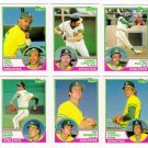 1983 Topps Traded Oakland Athletics Team Set-9 Cards