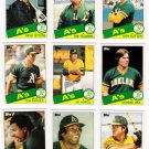 1985 Topps Traded Oakland Athletics Team Set-10 Cards