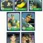 1986 Fleer Update Oakland Athletics Team Set-7 Cards